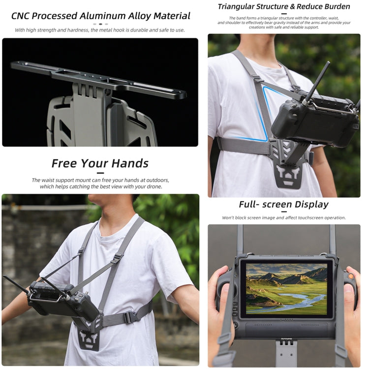 For DJI RC Plus Sunnylife Remote Control Waist Support Bracket Chest Strap, For DJI RC Plus For DJI RC Plus Sunnylife Remote Control Waist Support Bracket Chest Strap, For DJI RC Plus